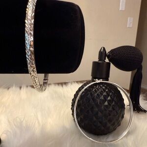 G4  Silver Textured Bangle Bracelet